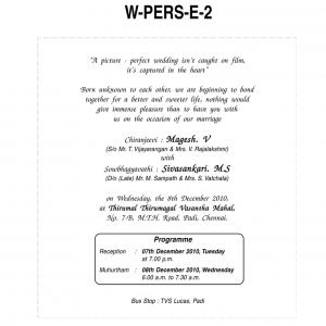 Luxury 66 Marriage Personal Card Matter